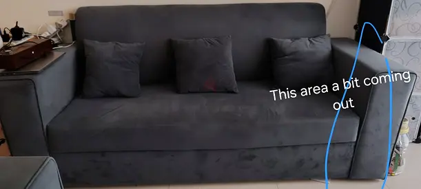 Gray 3-seater sofa in good used condition