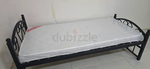 Bed with mattress