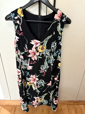 Black Floral Sleeveless dress from wallis