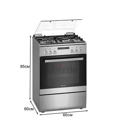 60cm Freestanding Gas Cooker with Oven - Stainless Steel Siemens