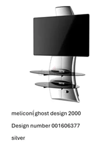 Meliconi Ghost Design 2000 Silver TV Stand / Entertainment Unit