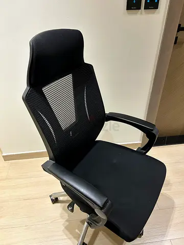 Ergonomic Black Office Chair with Mesh Back and Headrest