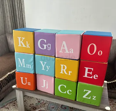 Large Soft Alphabet Blocks – Set of 12 Excellent Condition