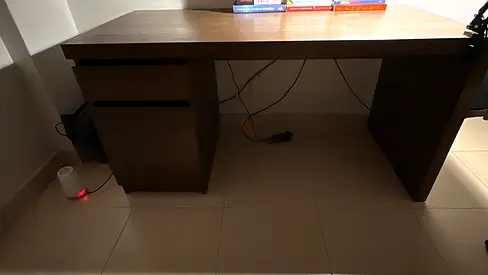 Wooden Study Desk with Drawers — Home Office / Computer Desk