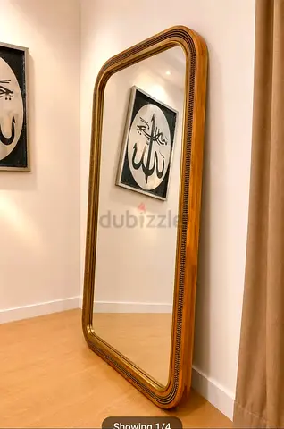 Solid Wood Unique Design Large Wall Mirror