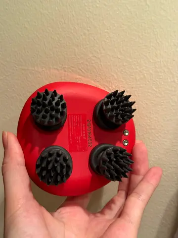 Handheld Electric Scalp Massager / Head Shampoo Brush - Red