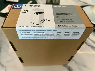 Linksys Velop WiFi 6 AX5400 Dual-Band Whole-Home Mesh Router (SPNMX56) - Sealed Box