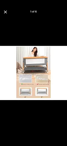 convertible baby crib - compact foldable design, used for 3/4 month