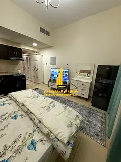 A golden opportunity! Luxurious, fully furnished studio apartment for monthly rent in Al Yasmin Towe