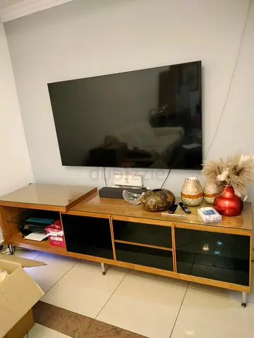 Wooden TV Console Cabinet with Storage - Good Condition
