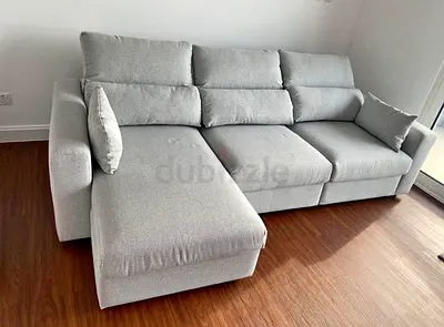 Ikea Eskilstuna L shape sofa Bed Gray Excellent Condition