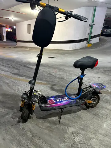 Electric scooter with seat — used, average condition
