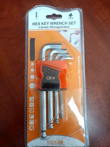4 Piece Hex Key Wrench Set - CR-V Material