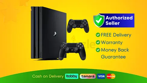 Sony PlayStation 4 - Pro - Black - 1TB with 2 Controller  | Brand New | 01 Month Warranty | FREE  De