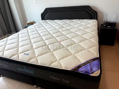 King Koil Spine Care Pillow Top Mattress with Bed Base  Headboard