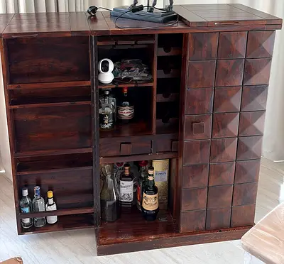 Solid Wood 2 doors bar