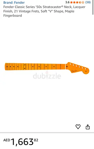 Fender Classic Series 50s Stratocaster® Neck, Lacquer Finish, 21 Vintage Frets