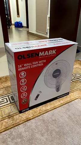 Olsenmark 16 Wall Fan with Remote - Brand New in Box