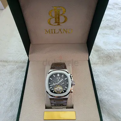 Belluno Milano mens automatic stainless steel watch with box
