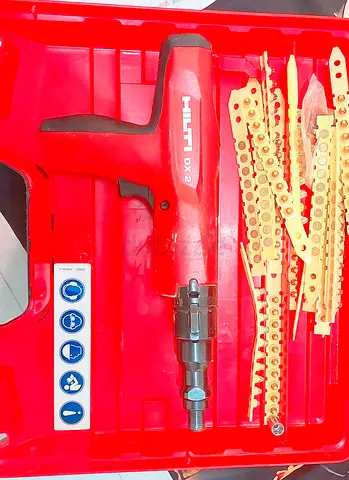 This is a Hilti DX 2 powder-actuated fastening tool, designed for medium-duty applications on concre