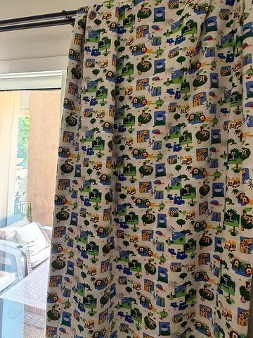 Childrens Cartoon Pattern Curtains  x 2         Black out (80inches x 90 inches)