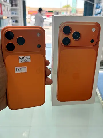 i phone 17 pro max 256gb orange colour Apple care+ with box full warranty TDRA