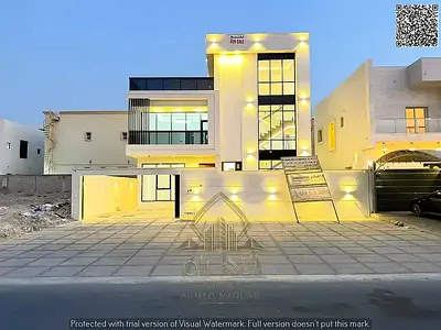 Ready to move in with electricity, water, and air conditioning | Own a luxury villa in Al Yasmin, Ajman | 5 master bedrooms, 4200 sq ft | A great deal