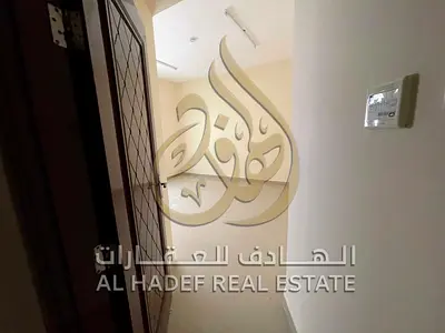 2BR apartment in Muwaileh, 2 baths, central AC, near all services. Daily cleaning, garbage room, 4 installments.