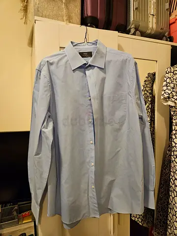 Light blue MS men’s long-sleeve formal shirt - Size M