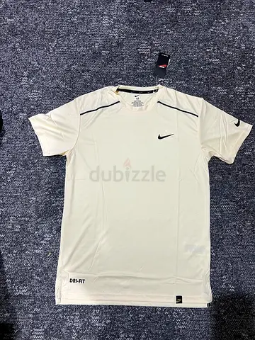 Nike Dri-FIT Mens White Short Sleeve Sports T-Shirt - Size M (New)