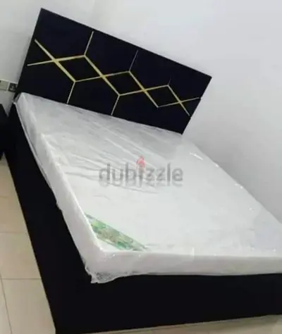 Brend New fabric wooden King size 180x200 Bed with Madical Matress Available
