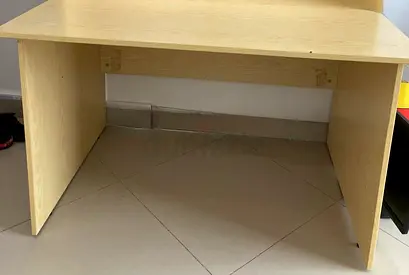 Light wood study/computer table - simple compact desk