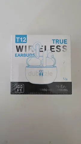T12 True Wireless Bluetooth Earbuds with Charging Case (Brand New)