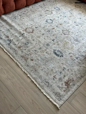 Light Beige Vintage-Style Area Rug - 160x230 cm (Approx)
