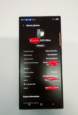 Samsung Galaxy S23 Ultra-5G UAE 🇦🇪 TDRA Version 12gb/512gb