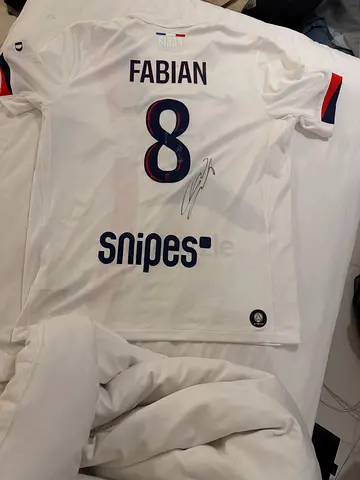 Signed Fabian #8 Football Jersey (White)