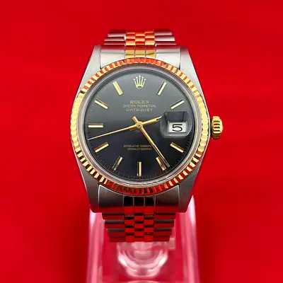 Rolex Datejust 1601 | 36mm | Black No-Lume Dial | Late 1970s | Watch  Authentication Card