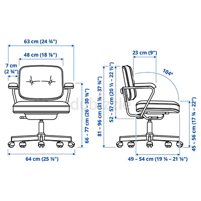 Office chair, Glose black