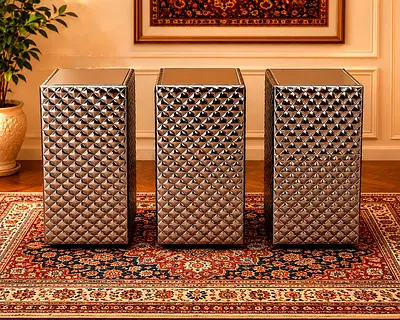 Marina Home silver textured floor standing Decor