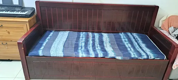 Sofa cum bed with large storage