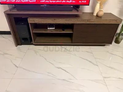 Wooden TV Stand / Entertainment Unit with Storage - Dark Oak Finish