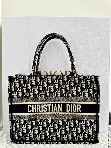 Christian Dior Book Tote bag - navy and white monogram