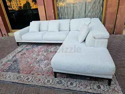 Head adjustable L shape sofa