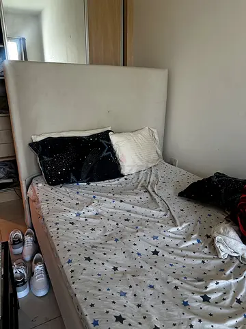 Bed with mattress