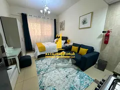 Luxury studio with semi-separate kitchen and open view, fully furnished ✨ Ajman, Jasmine Towers. F