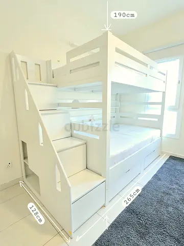 Twin Size Bunk Bed with Stowages