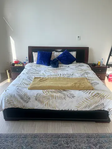 King size bed with two side tables