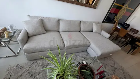 Cratebarrel lounge deep L shape sofa