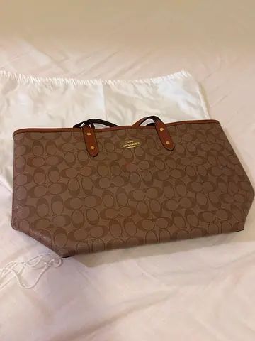 Coach Signature Canvas Tote Bag - Brown