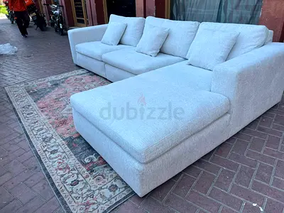 Perfect Condition West Elm L Shape Sofa Beige